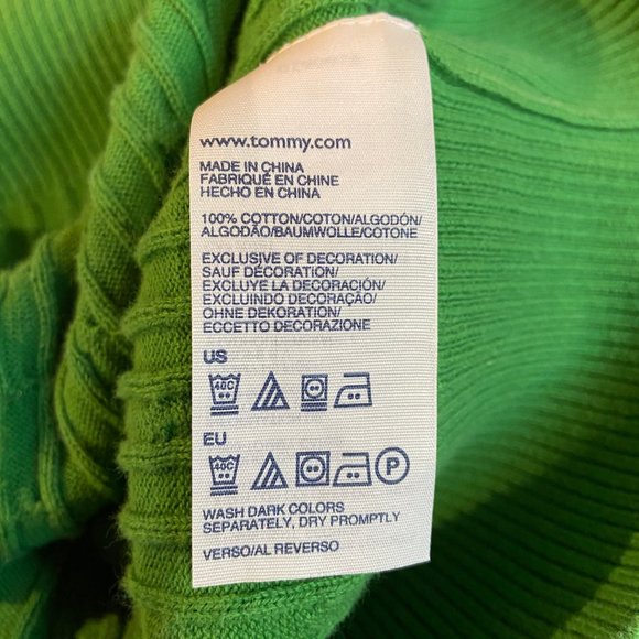 💚 Bright Green Tommy Hilfiger Sweater 💚 - Picture 6 of 7